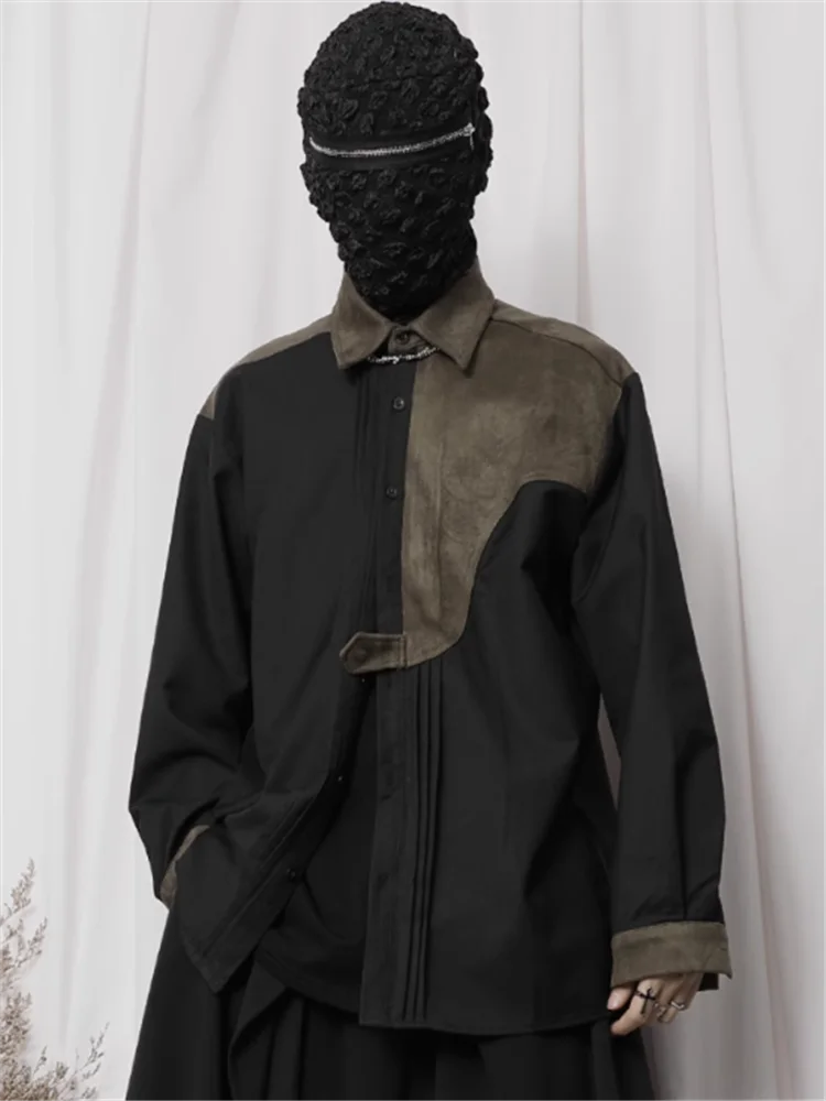2023 new spring and autumn black long-sleeved shirt men's niche design sense loose patchwork shirt
2023 new spring and autumn black long-sleeved shirt men's niche design sense loose patchwork shirt
