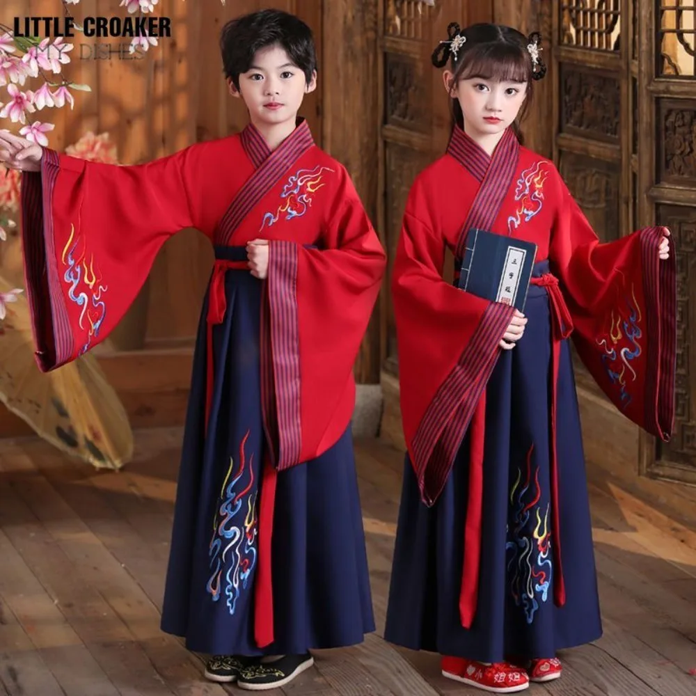 Chinese Traditional Hanfu Kids Costume - Boys & Girls Ancient Chinese Clothing for Performance Recital School Show Spring/Autumn
Chinese Traditional Hanfu Kids Costume - Boys & Girls Ancient Chinese Clothing for Performance Recital School Show Spring/Autumn