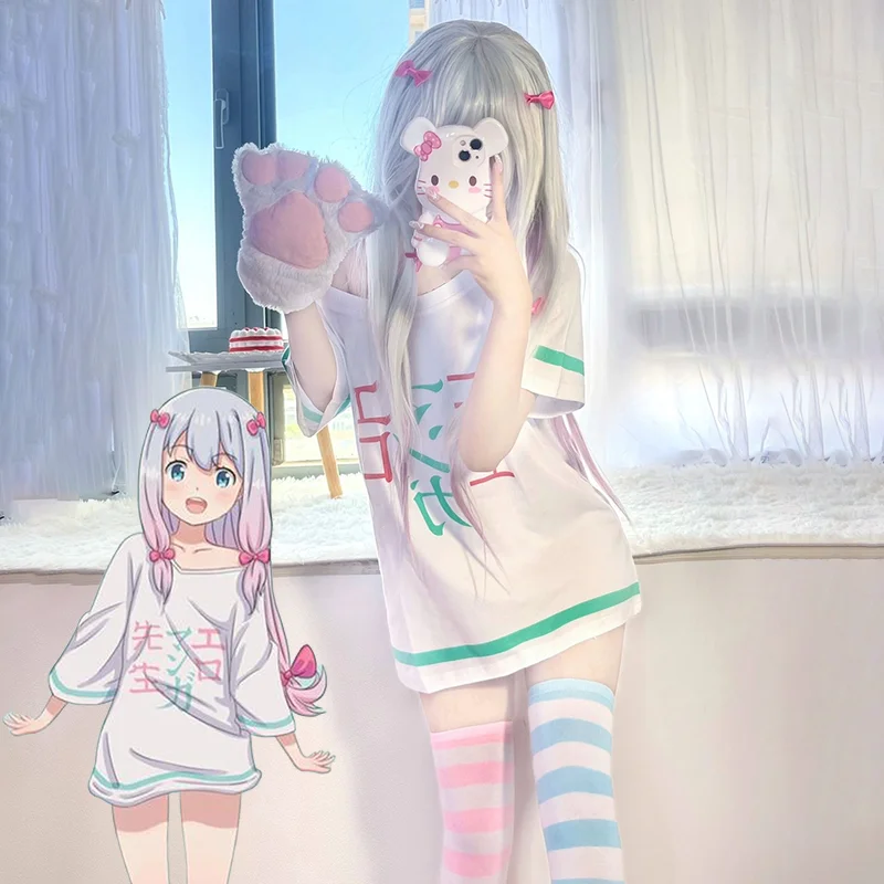 Anime Eromanga Sensei Sagiri Izumi Cosplay Costume Adult Women T-shirt Summer Short Sleeve Casual Cute Top Halloween Outfits
Anime Eromanga Sensei Sagiri Izumi Cosplay Costume Adult Women T-shirt Summer Short Sleeve Casual Cute Top Halloween Outfits