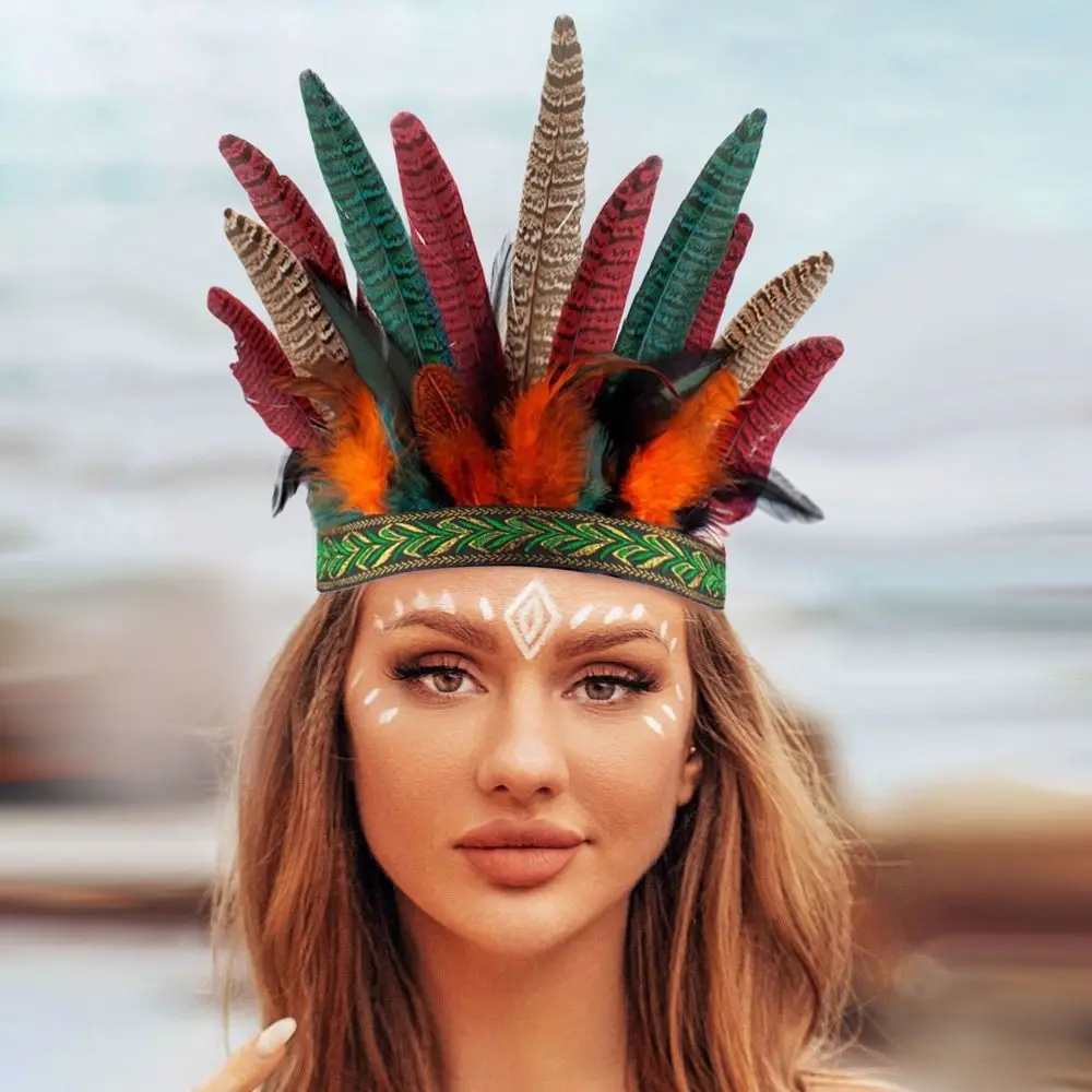 Personalized Colorful Feathers Feather Headwear Adjustable Strap Peacock Costume Feather Crown Indian Headband Dance Show
Personalized Colorful Feathers Feather Headwear Adjustable Strap Peacock Costume Feather Crown Indian Headband Dance Show