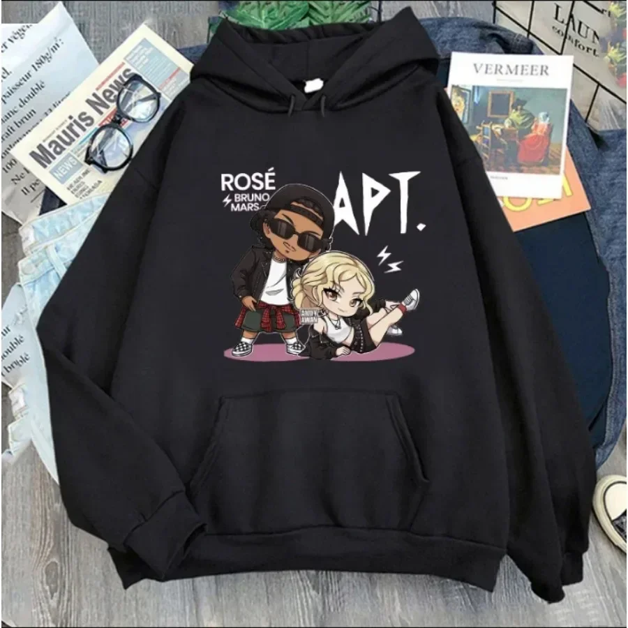 ROSE & Bruno Mars APT Hoodie Women Men Hooded Sweatshirt Streetwear Oversized Long Sleeve Fashion Harajuku Pullovers Tops
ROSE & Bruno Mars APT Hoodie Women Men Hooded Sweatshirt Streetwear Oversized Long Sleeve Fashion Harajuku Pullovers Tops