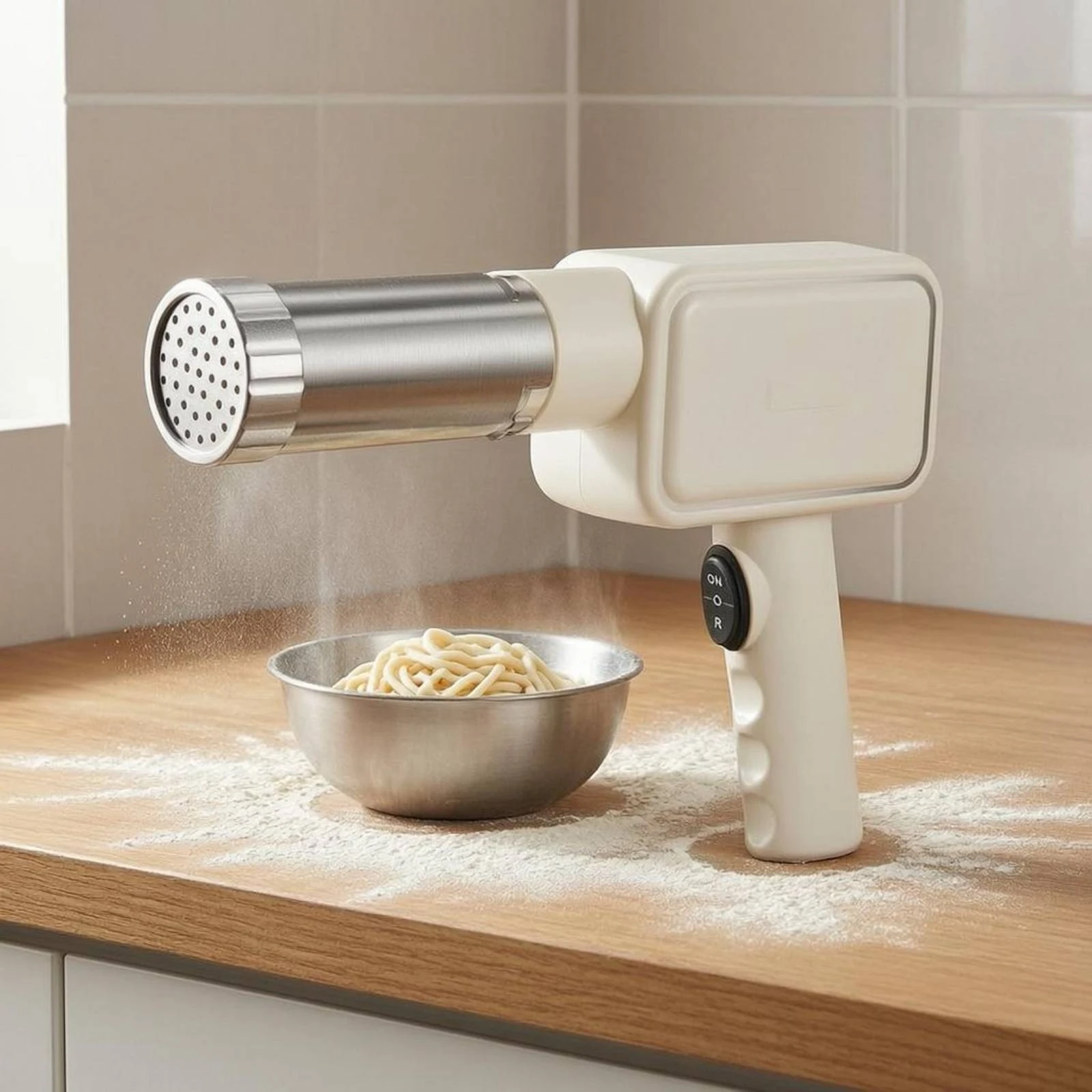 Handheld Electric Noodle Machine Detachable Wireless Noodle Machine Kitchen Appliance Compact Food Prep Tool Rechargeable
Handheld Electric Noodle Machine Detachable Wireless Noodle Machine Kitchen Appliance Compact Food Prep Tool Rechargeable