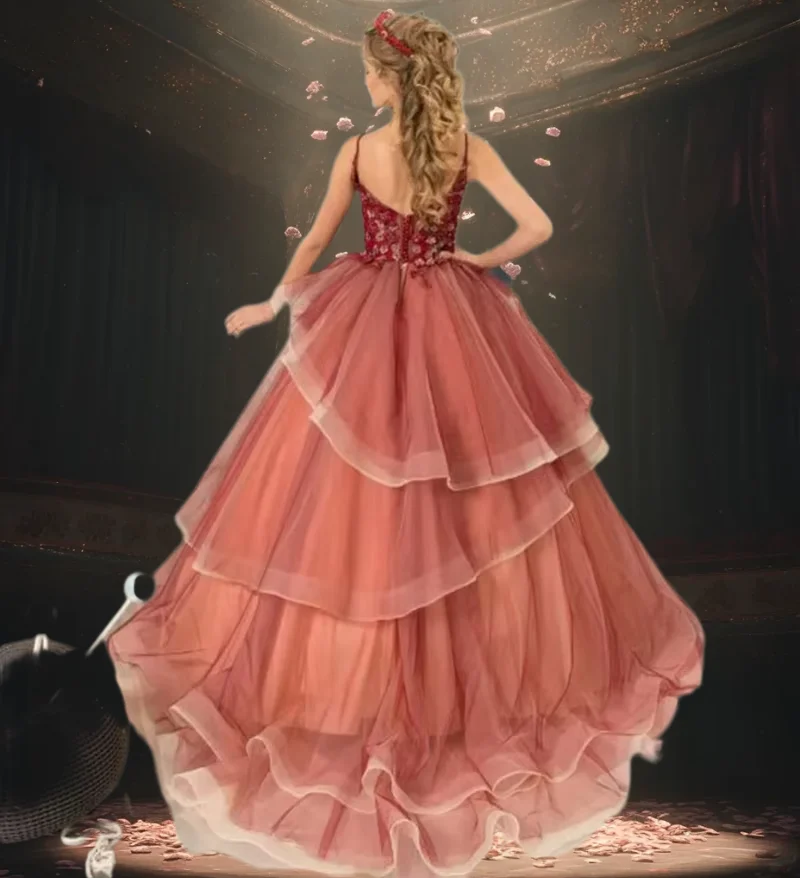 Elegant Flower Girl Dress For Wedding Red Tulle Puffy Applique Sequin Princess Birthday Celebration Eucharist Dress Customized
Elegant Flower Girl Dress For Wedding Red Tulle Puffy Applique Sequin Princess Birthday Celebration Eucharist Dress Customized