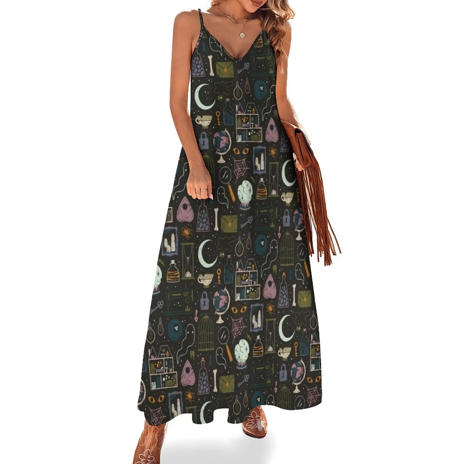 Haunted Attic Sleeveless Long Dress women clothes Women dresses summer clothing women summer 2025 dresses summer Dress
Haunted Attic Sleeveless Long Dress women clothes Women dresses summer clothing women summer 2025 dresses summer Dress