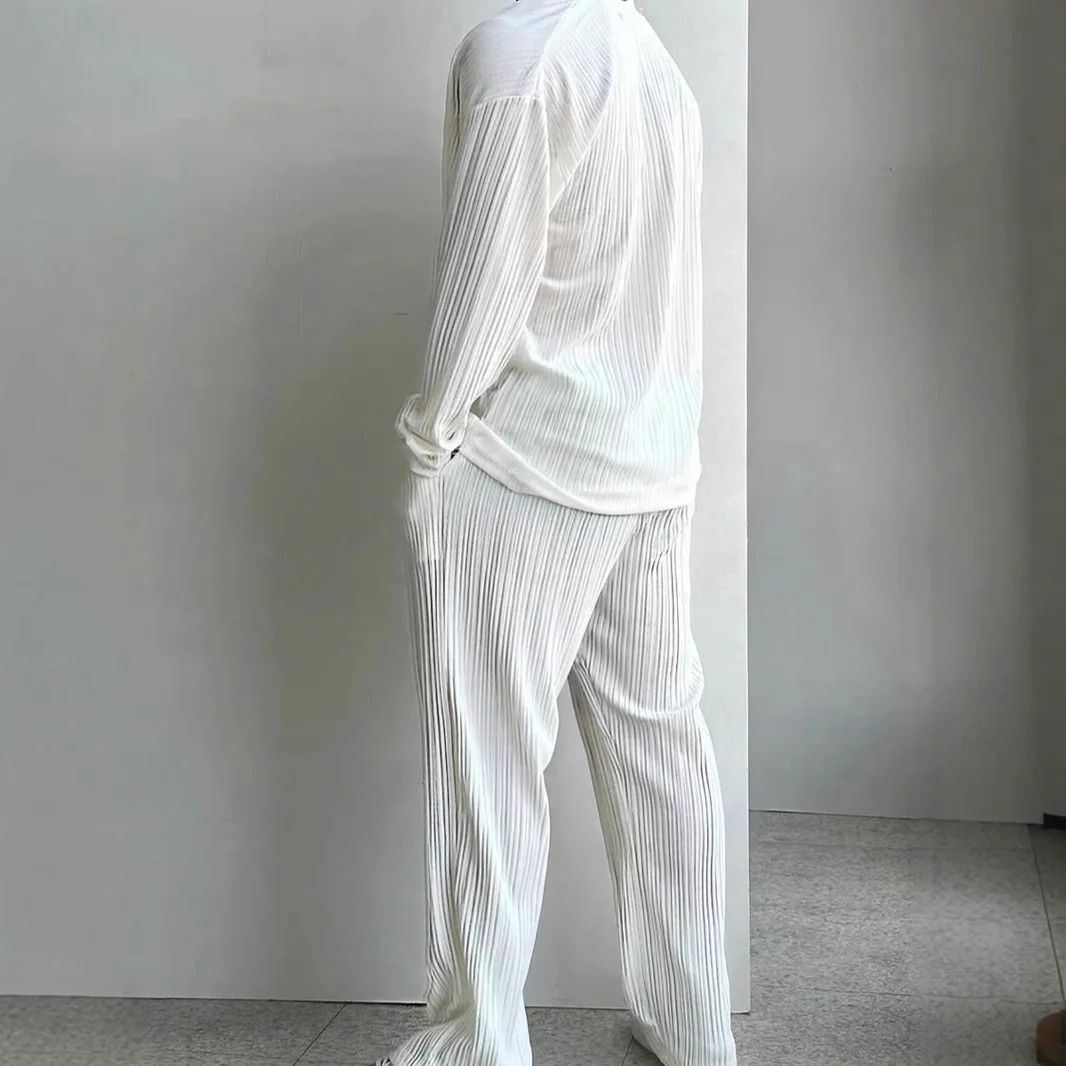 Mens Striped Sexy Solid Color V-Neck Knitted Long Sleeves Sweater Pants Autumn Casual Fashion Two-Piece Set Men’s Clothing 2026
Mens Striped Sexy Solid Color V-Neck Knitted Long Sleeves Sweater Pants Autumn Casual Fashion Two-Piece Set Men’s Clothing 2026