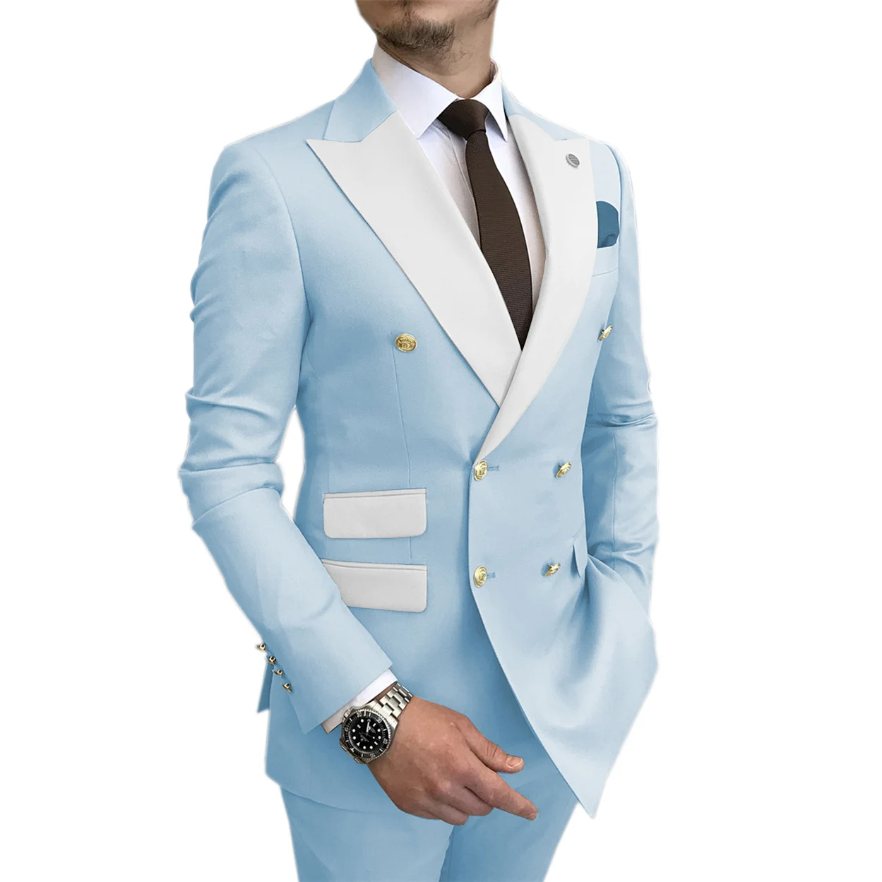 blue business suit 2-piece gold button party Tailcoat double breasted men's wedding bridegroom suit (jacket+pants)
blue business suit 2-piece gold button party Tailcoat double breasted men's wedding bridegroom suit (jacket+pants)