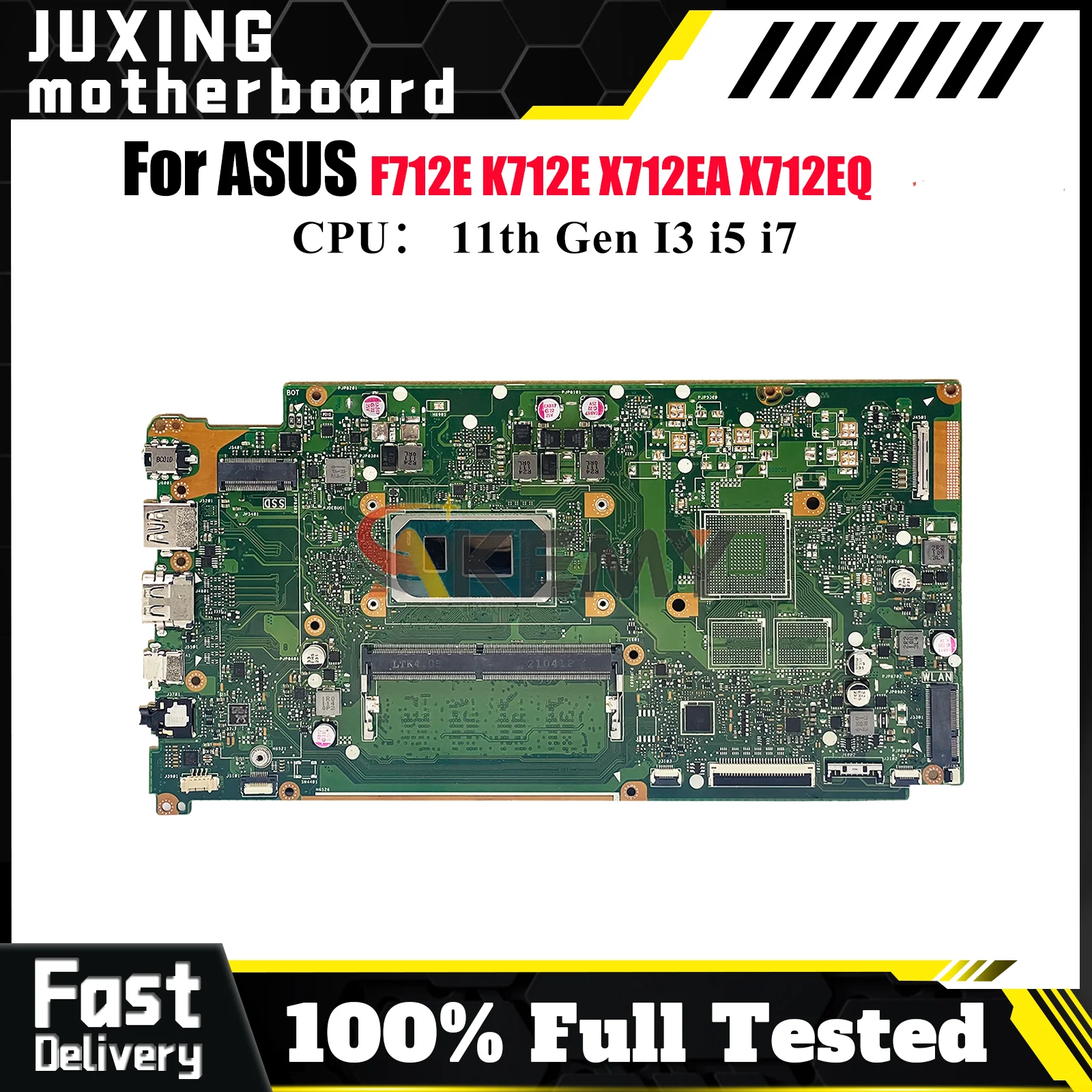 X712EA Laptop Motherboard For ASUS VivoBook F712E X712EQ K712E X712EA X712E Mainboard With 11th Gen I3 i5 i7 100% tests OK stk
X712EA Laptop Motherboard For ASUS VivoBook F712E X712EQ K712E X712EA X712E Mainboard With 11th Gen I3 i5 i7 100% tests OK stk