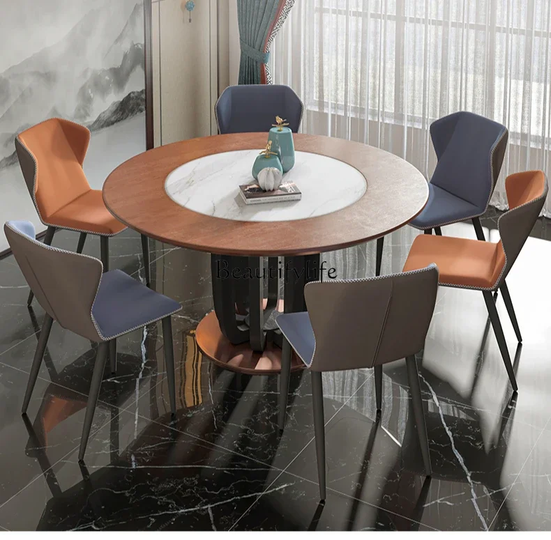 Embedded turntable dining table Solid wood round dining table New Chinese dining table Modern simplicity
Embedded turntable dining table Solid wood round dining table New Chinese dining table Modern simplicity