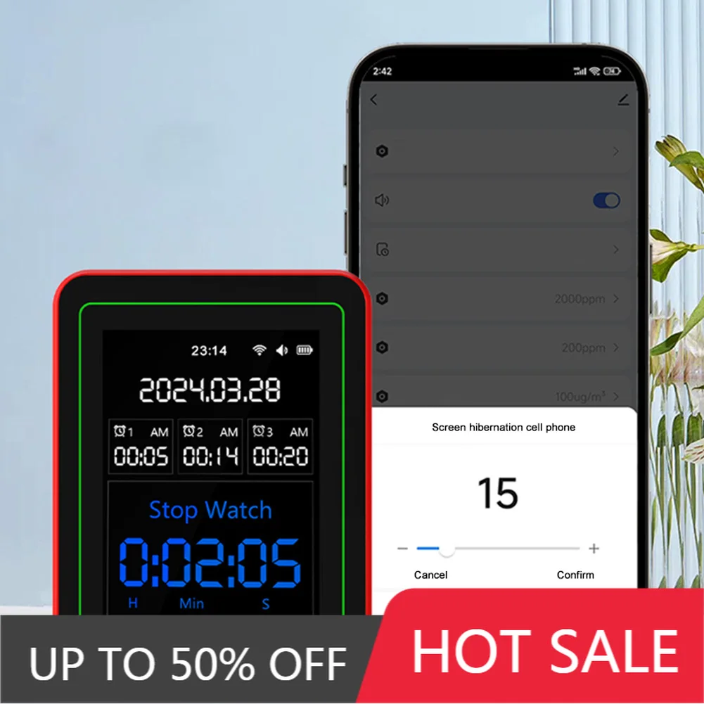 Tuya WiFi 15 in 1 Air Quality Detector APP Control Portable AQI PM0.3 PM1.0 PM2.5 PM10 Tester Household CO CO2 TVOC HCHO Tester
Tuya WiFi 15 in 1 Air Quality Detector APP Control Portable AQI PM0.3 PM1.0 PM2.5 PM10 Tester Household CO CO2 TVOC HCHO Tester