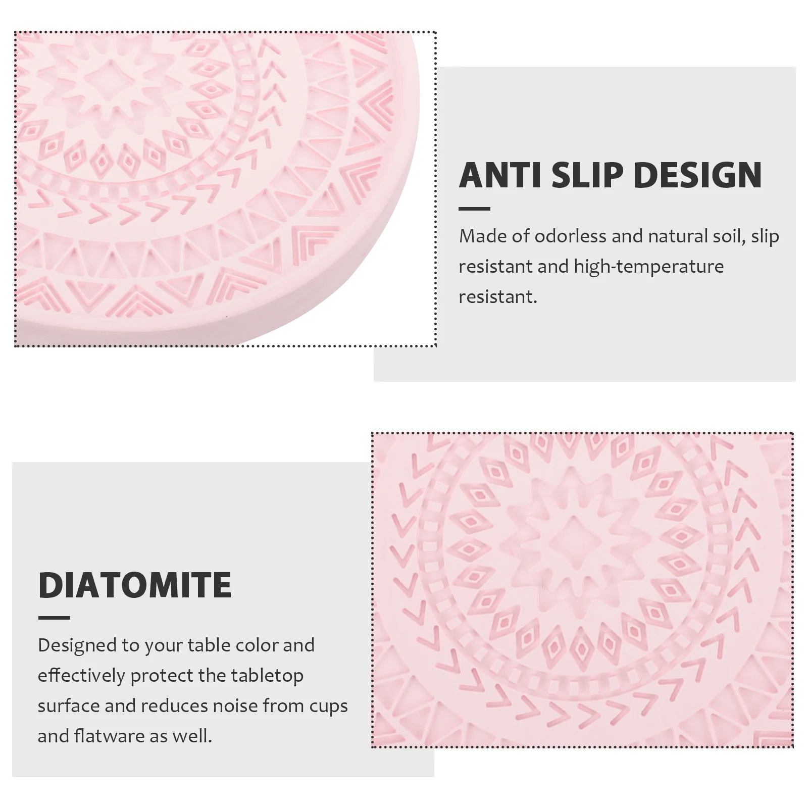 4Pcs Absorbent Coasters Non-Slip Placemats Round Cup Mats Eco-Friendly Natural Earth Heat Resistant for Home Cafe Pink
4Pcs Absorbent Coasters Non-Slip Placemats Round Cup Mats Eco-Friendly Natural Earth Heat Resistant for Home Cafe Pink