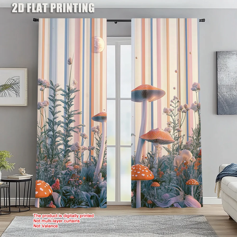 2pc, Curtains Mushrooms Fabric,Without Electricity Festive Holiday Suitable for With rod pockets, translucent polyester
2pc, Curtains Mushrooms Fabric,Without Electricity Festive Holiday Suitable for With rod pockets, translucent polyester