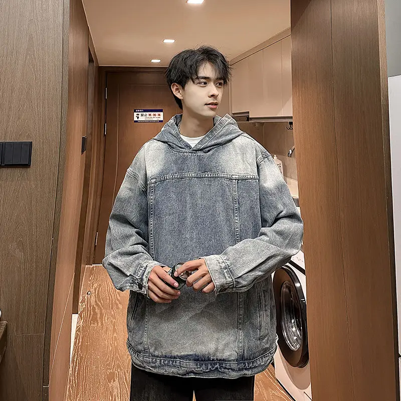 Fashionable Korean Style Washed Denim Sweatshirt for Men Spring and Autumn Trendy Brand Y2K Loose Ins American Couple Jacket
Fashionable Korean Style Washed Denim Sweatshirt for Men Spring and Autumn Trendy Brand Y2K Loose Ins American Couple Jacket