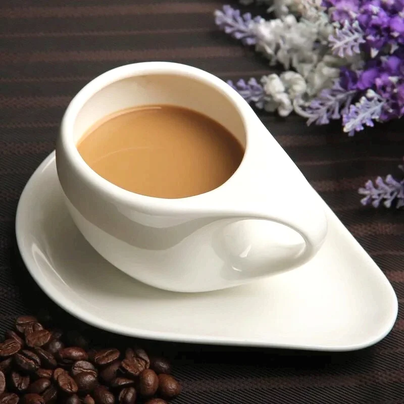 High-Appearance Creative Wholesale Ceramic Coffee Cup and Saucer Set Minimalist Pure White Tableware for Home Office Use - Perfe
High-Appearance Creative Wholesale Ceramic Coffee Cup and Saucer Set Minimalist Pure White Tableware for Home Office Use - Perfe