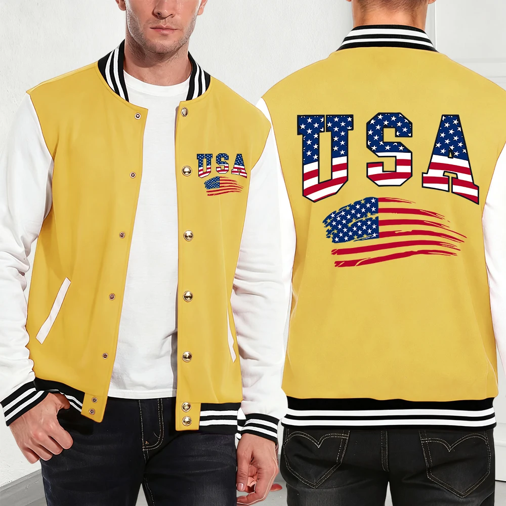 Хлопковая бейсбольная майка с принтом флага США, Америки, мужские осенне-зимние термопальто, повседневные куртки с карманами, мужская уличная одежда в стиле хип-хоп
Хлопковая бейсбольная майка с принтом флага США, Америки, мужские осенне-зимние термопальто, повседневные куртки с карманами, мужская уличная одежда в стиле хип-хоп