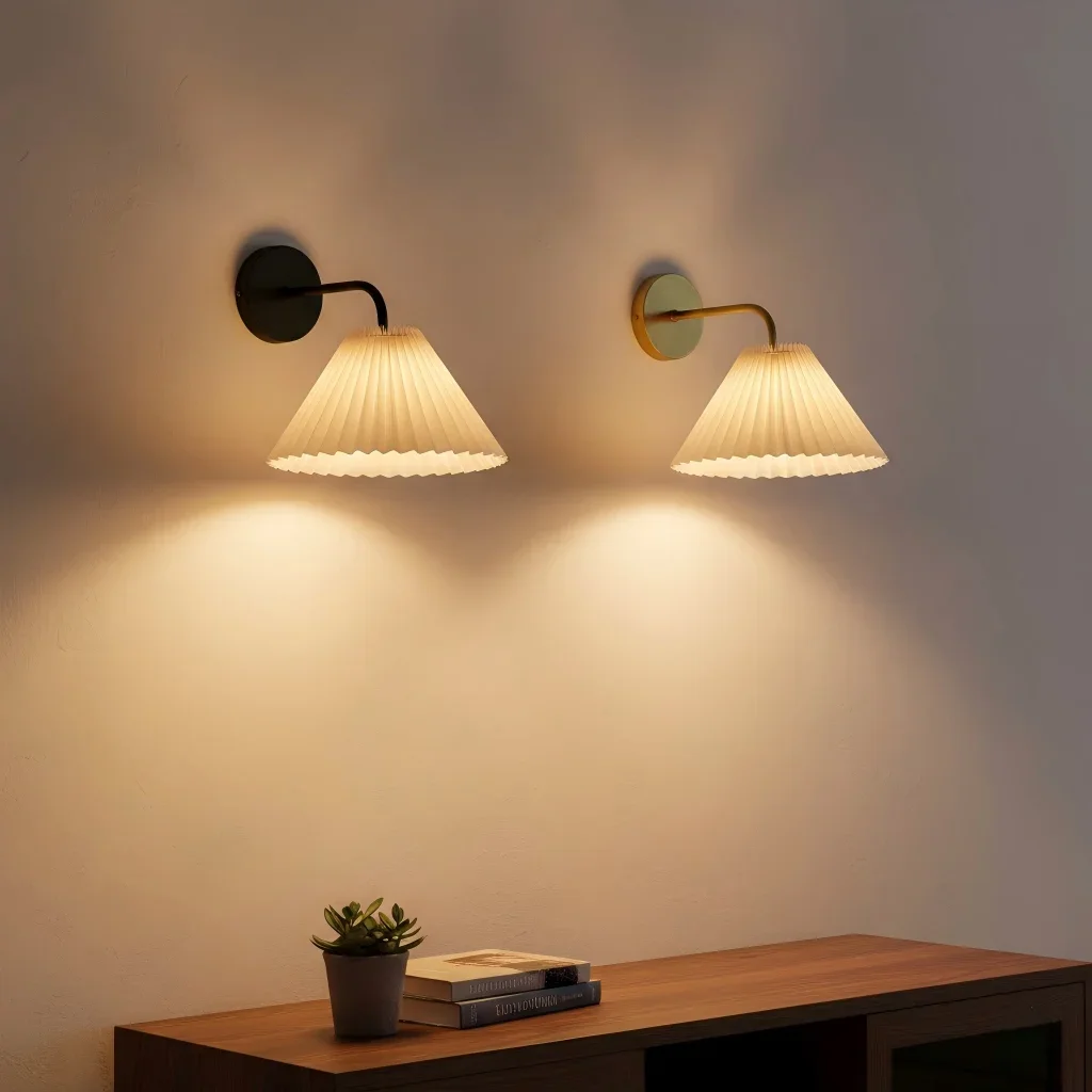 Modern Simple Wall Lamps LED Metal Curved Pleated Lampshade Wall Lamp Nordic Room Decor Living Room Aisle Background Wall Lights
Modern Simple Wall Lamps LED Metal Curved Pleated Lampshade Wall Lamp Nordic Room Decor Living Room Aisle Background Wall Lights