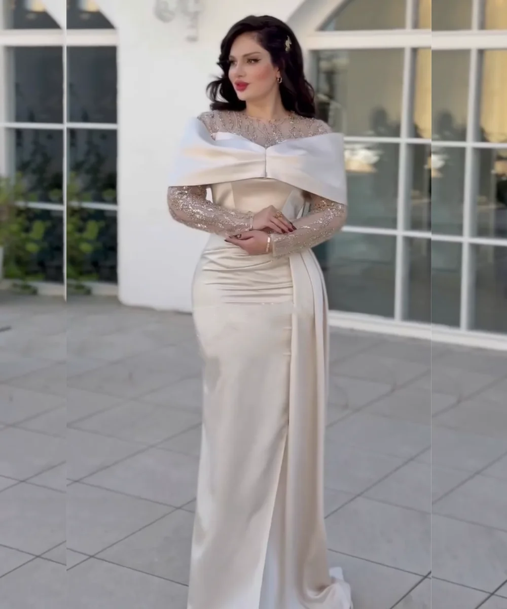 Customized Formal Charmeuse Pleat Sequined Pattern Column O-Neck Long Evening Dresses Luxury 2025 Celebrity Sparkle
Customized Formal Charmeuse Pleat Sequined Pattern Column O-Neck Long Evening Dresses Luxury 2025 Celebrity Sparkle