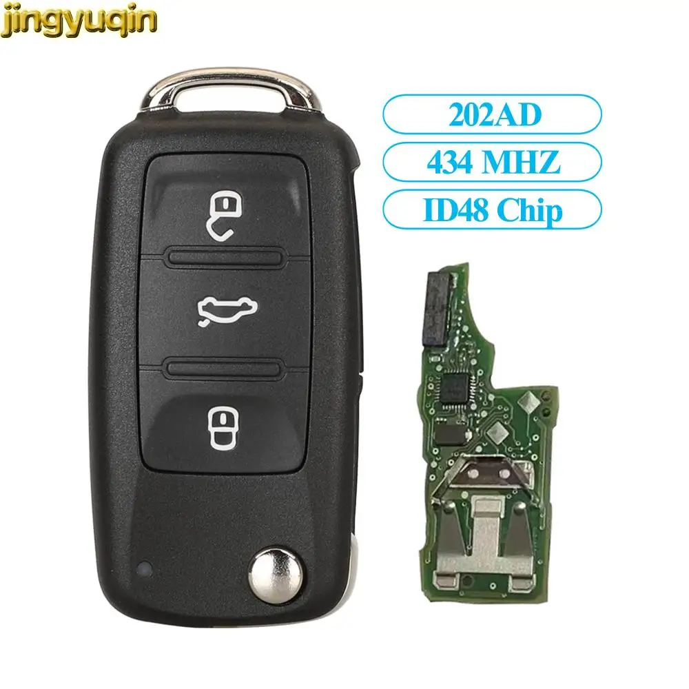 Jingyuqin Flip Car Key Remote Fob 434MHZ ID48 For VW Golf Jetta Beetle Polo Tiguan Touran Sharan 202AD Original Factory
Jingyuqin Flip Car Key Remote Fob 434MHZ ID48 For VW Golf Jetta Beetle Polo Tiguan Touran Sharan 202AD Original Factory