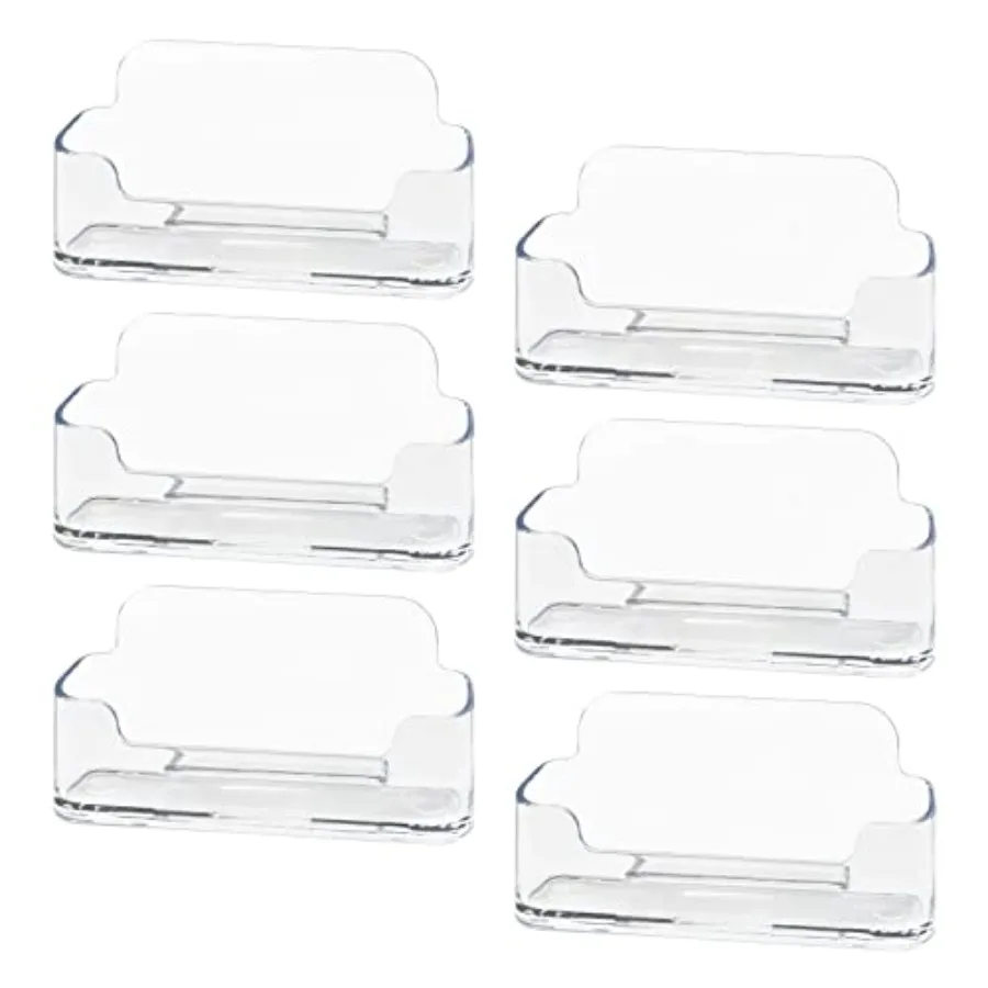 Acrylic Business Card Holder 6 Pack for Desk, Clear Plastic Business Cards Display Holders Stand, Fits 30-50 Business Cards
Acrylic Business Card Holder 6 Pack for Desk, Clear Plastic Business Cards Display Holders Stand, Fits 30-50 Business Cards