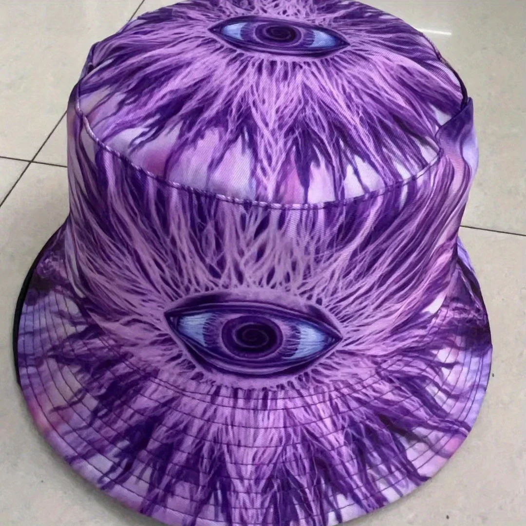 1pc Double Sides Flat Top Bob Panama Caps for Men Women Reversible Outdoor Sun Hats Funky Eye Print Bucket Hat Fisherman Hats
1pc Double Sides Flat Top Bob Panama Caps for Men Women Reversible Outdoor Sun Hats Funky Eye Print Bucket Hat Fisherman Hats