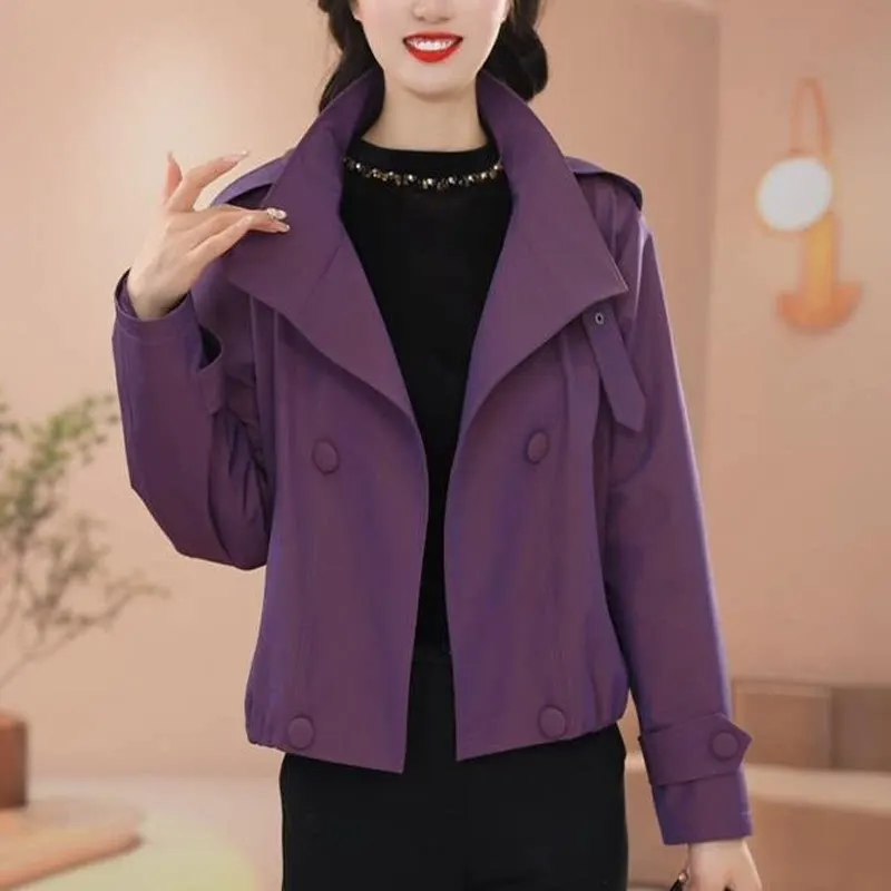 Short Women Trench Coat Long Sleeve Elegant Double Breasted Oversize Windbreaker Coat Female 2026 Autumn Office Chic Outerwears
Short Women Trench Coat Long Sleeve Elegant Double Breasted Oversize Windbreaker Coat Female 2026 Autumn Office Chic Outerwears