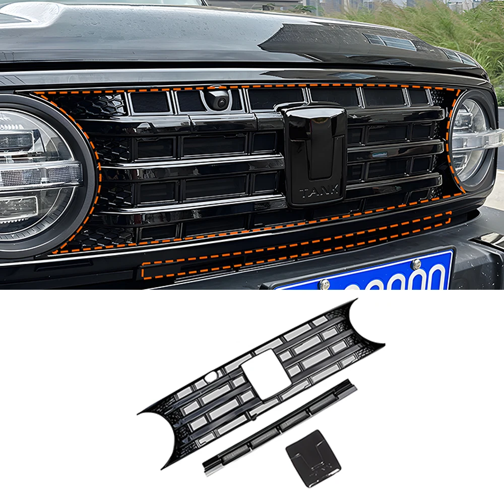 For 2021-2025 Tank 300 Grille Guard with Bug Screen, Black Snap-On Black Warrior Exterior Kit
For 2021-2025 Tank 300 Grille Guard with Bug Screen, Black Snap-On Black Warrior Exterior Kit