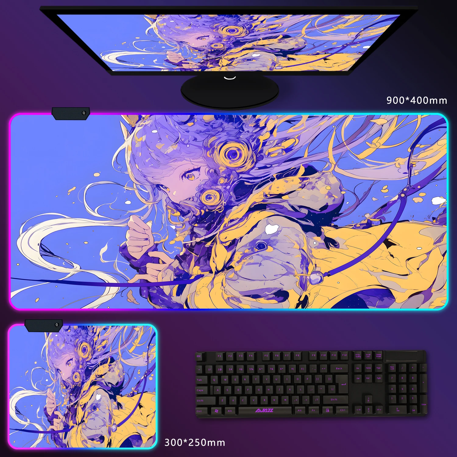 Large RGB luminous mouse pad Multi-model rubber anti-slip gaming mat tracking accuracy increased by 30%FPS/MOBA dedicated
Large RGB luminous mouse pad Multi-model rubber anti-slip gaming mat tracking accuracy increased by 30%FPS/MOBA dedicated