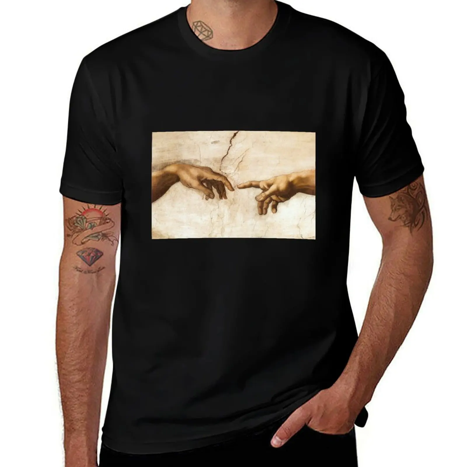 Creation of Adam by Michelangelo T Shirt Art T-Shirt Louboutins funny costumes korean fashion summer tops men clothings
Creation of Adam by Michelangelo T Shirt Art T-Shirt Louboutins funny costumes korean fashion summer tops men clothings