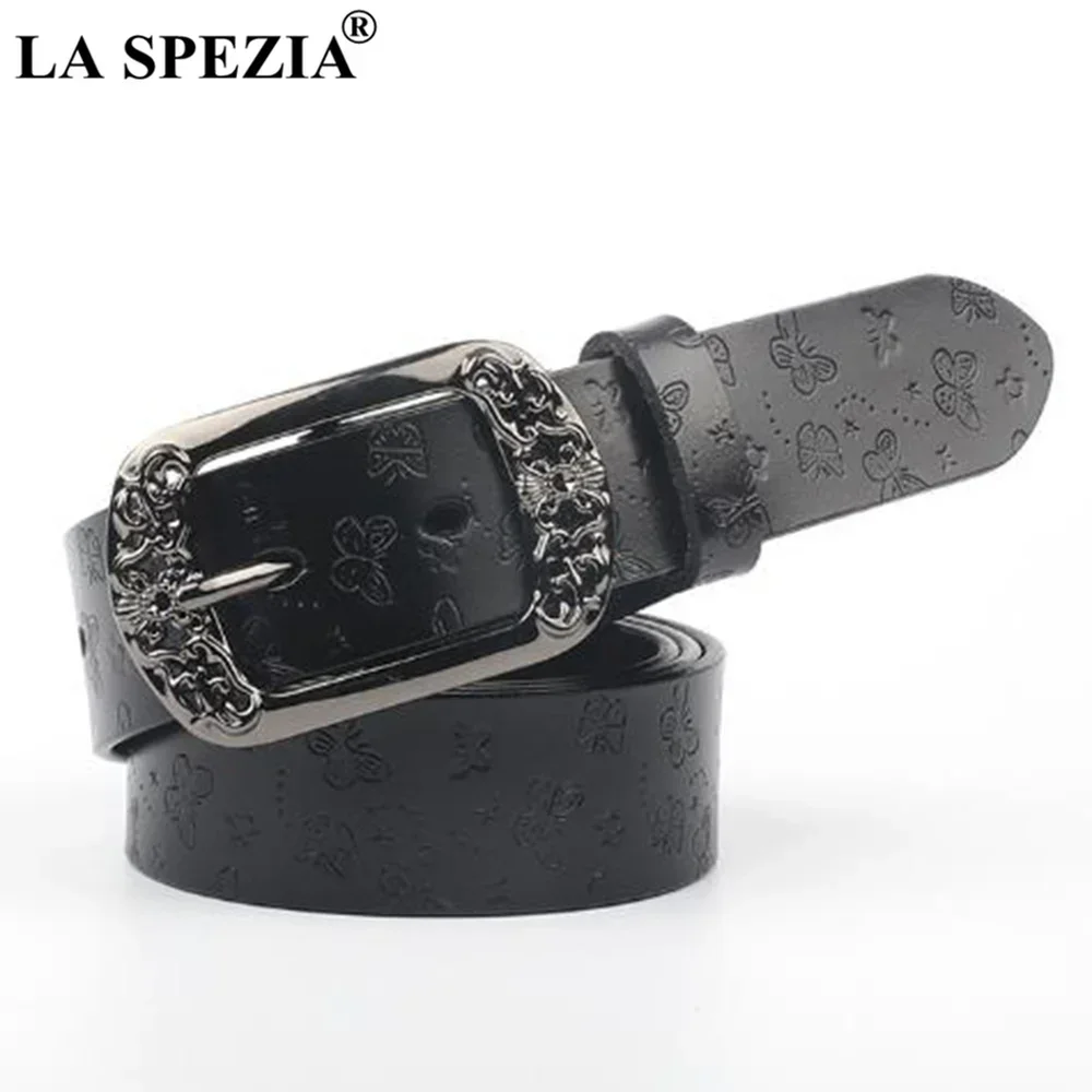 Black Belt for Women Real Leather Pin Buckle Vintage Belts Female Genuine Cowskin Embossed Ladies Waist Belt 110cm
Black Belt for Women Real Leather Pin Buckle Vintage Belts Female Genuine Cowskin Embossed Ladies Waist Belt 110cm