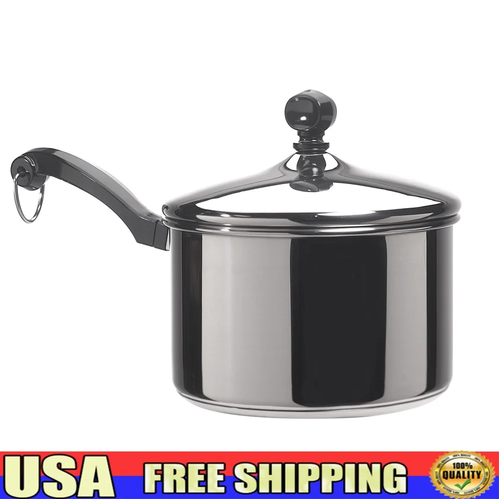 2 Quart Stainless Steel Saucepan with Lid Induction Compatible Heavy Duty Dishwasher Safe Oven Safe Classic Design Even Heating
2 Quart Stainless Steel Saucepan with Lid Induction Compatible Heavy Duty Dishwasher Safe Oven Safe Classic Design Even Heating