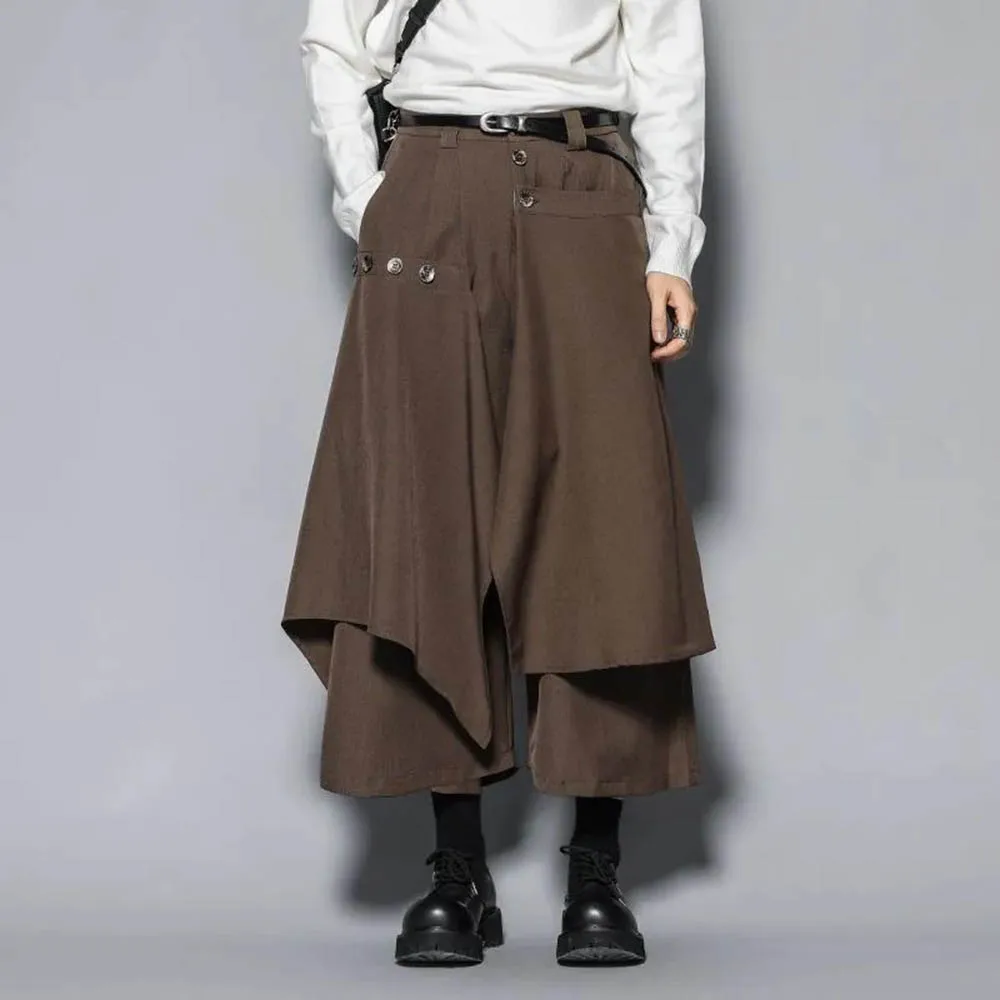 Men's Solid Color Fake Two-Piece Skirt Pants Chinese Retro Fashion Trend Street Loose Casual Breathable Niche Men's Bottoms
Men's Solid Color Fake Two-Piece Skirt Pants Chinese Retro Fashion Trend Street Loose Casual Breathable Niche Men's Bottoms