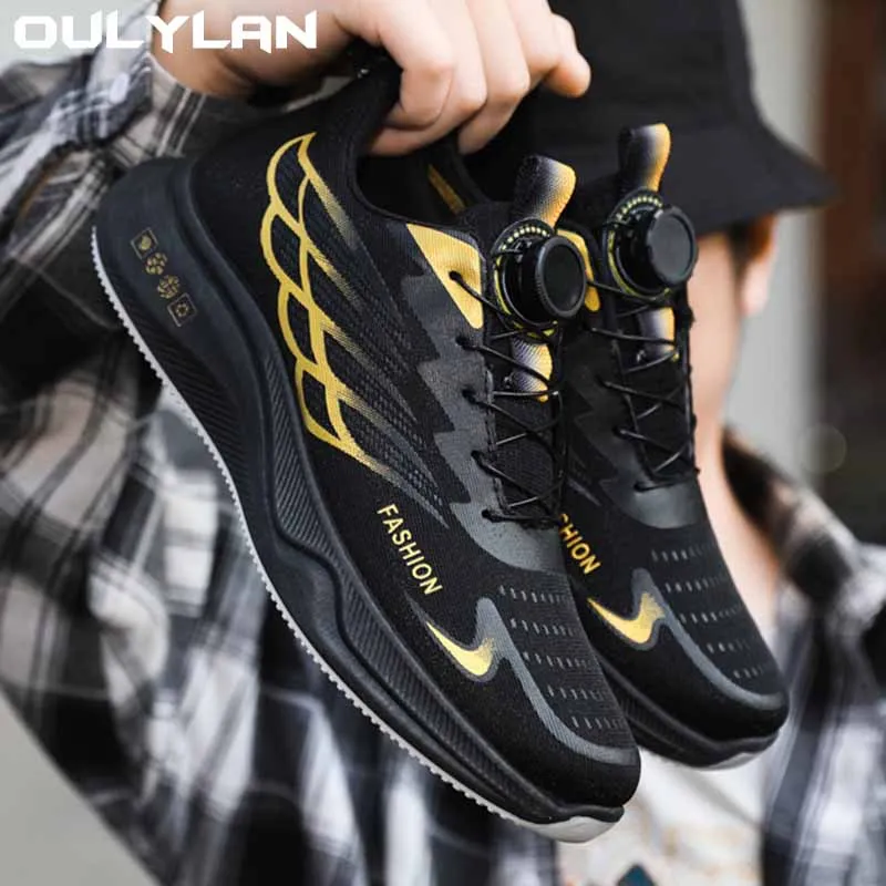 New Men Breathable Comfortable Mesh Instep Anti-slipThick Soled Cushioning Sport Shoes Rotary Button Running Sneakers
New Men Breathable Comfortable Mesh Instep Anti-slipThick Soled Cushioning Sport Shoes Rotary Button Running Sneakers