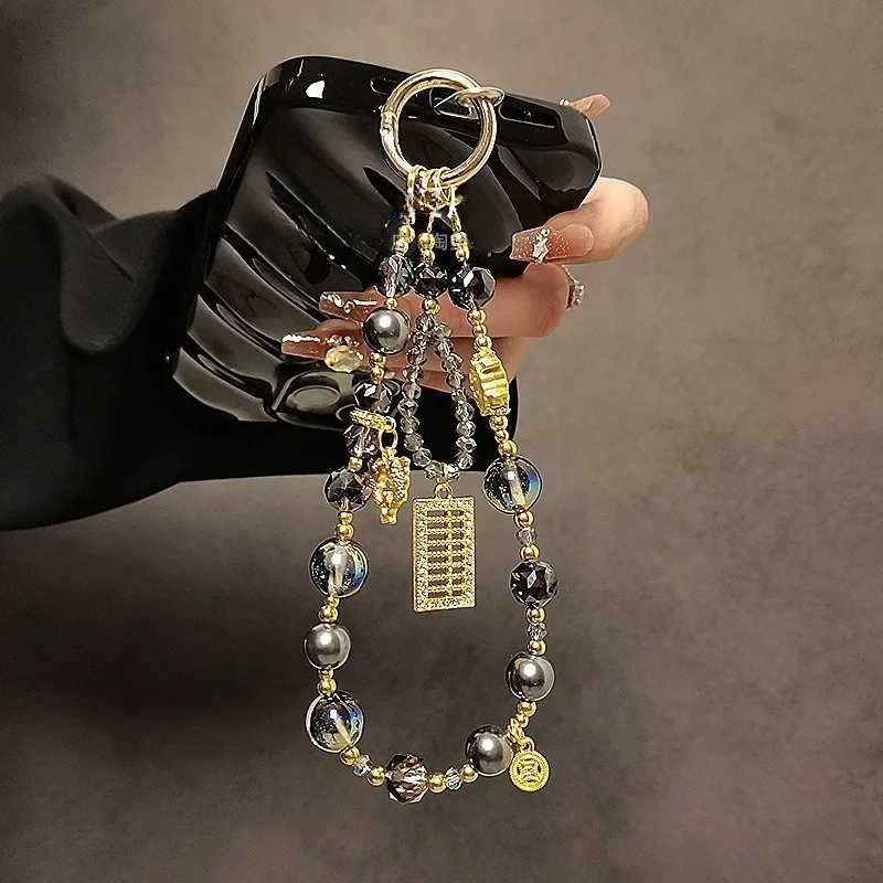 New Chinese Style Auspicious Koi Fish Phone Lanyard with Sparkling Gold Abacus Beads and Crystal Phone Chain Short Handbag Chain
New Chinese Style Auspicious Koi Fish Phone Lanyard with Sparkling Gold Abacus Beads and Crystal Phone Chain Short Handbag Chain