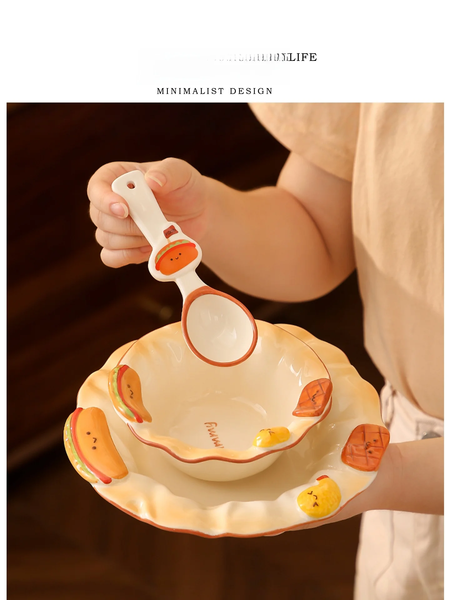 Tlife Point Cartoon Relief Underglaze Cerc Dining Set Cute aped Bowl Plate Spoon Dinnerware Set for Daily Use And Gifting
Tlife Point Cartoon Relief Underglaze Cerc Dining Set Cute aped Bowl Plate Spoon Dinnerware Set for Daily Use And Gifting