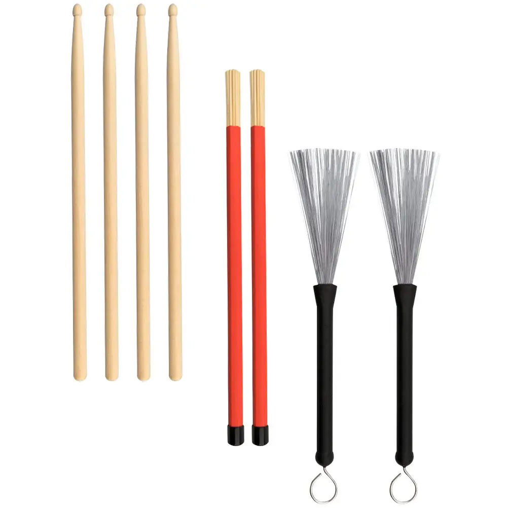 1 set 1 Set Drum Sticks Brush Steel Wire Maple Wood Lightweight Durable Percussion Stick For Students Music Practice Performance
1 set 1 Set Drum Sticks Brush Steel Wire Maple Wood Lightweight Durable Percussion Stick For Students Music Practice Performance