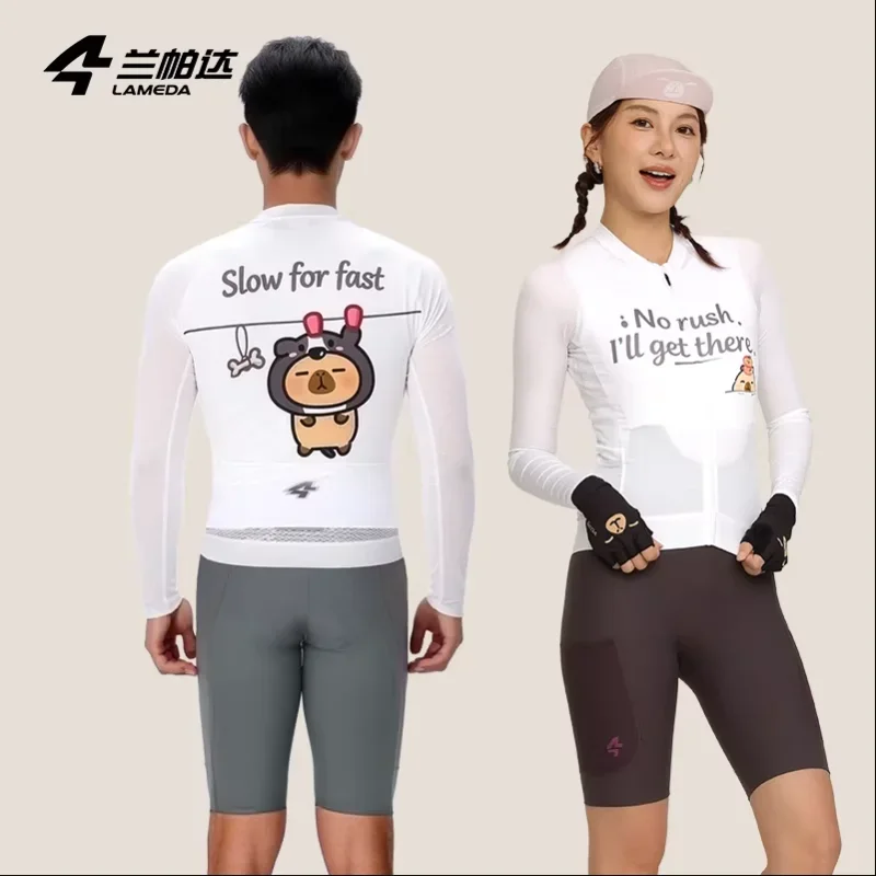 Lameda Capybara Co-branded Unisex Long Sleeve Cycling Jersey Cartoon Print Spring Summer Quick Dry Road Bike Mtb Riding Tops
Lameda Capybara Co-branded Unisex Long Sleeve Cycling Jersey Cartoon Print Spring Summer Quick Dry Road Bike Mtb Riding Tops