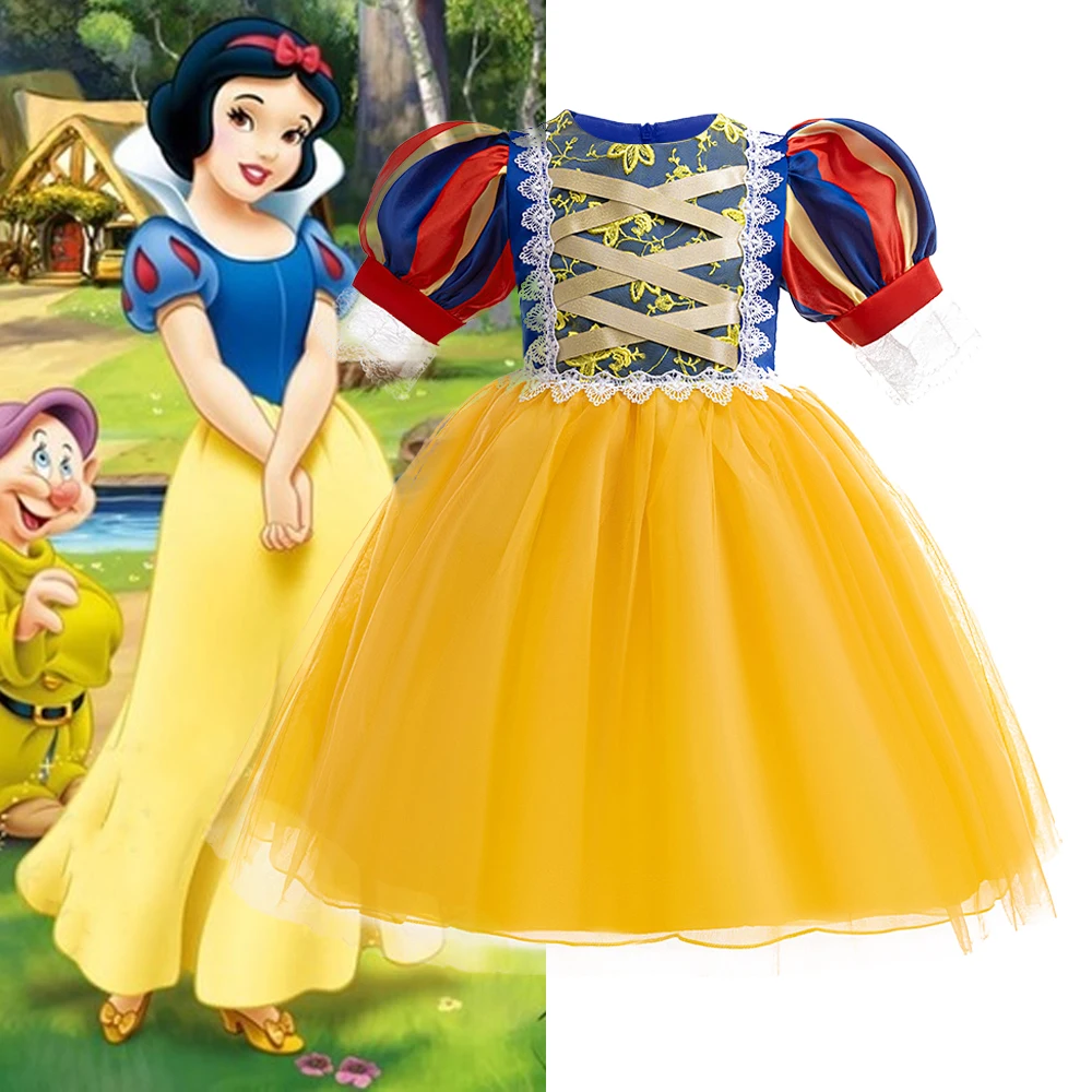 Snow White Cosplay Royal Ball Gown Girls Deluxe Princess Dress Prom Make up Party Puffy Fairy Tale Toddler Halloween Apparel
Snow White Cosplay Royal Ball Gown Girls Deluxe Princess Dress Prom Make up Party Puffy Fairy Tale Toddler Halloween Apparel