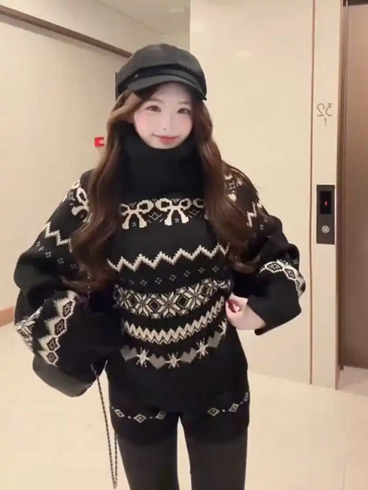 Вязаный свитер и брюки Bla, комплект с высоким воротником Fene Sle, женский зимний комплект Faion с цветочным узором, комплект из двух предметов
Вязаный свитер и брюки Bla, комплект с высоким воротником Fene Sle, женский зимний комплект Faion с цветочным узором, комплект из двух предметов