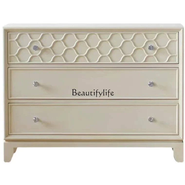 z.American country solid wood bedroom three-bucket cabinet locker modern simple white
z.American country solid wood bedroom three-bucket cabinet locker modern simple white