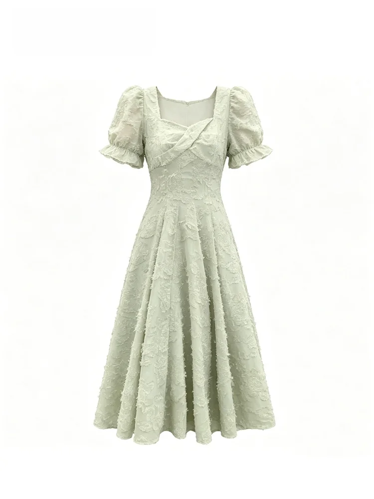 plus Size Summer Dress with Puffy Sleeves Women's Fashion Style City Walk Slimming Skirt Polyester Fiber Short Sleeve Zipper
plus Size Summer Dress with Puffy Sleeves Women's Fashion Style City Walk Slimming Skirt Polyester Fiber Short Sleeve Zipper