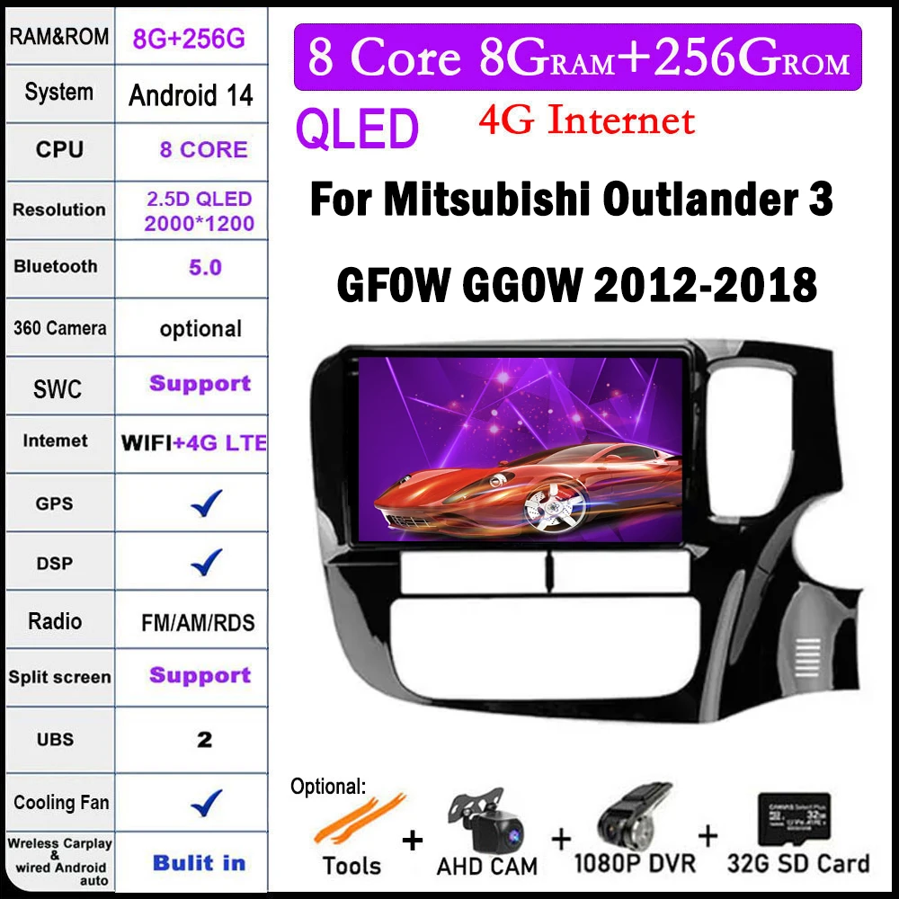 Правый руль Android 14 для Mitsubishi Outlander 3 GF0W GG0W 2012-2018 Автомобильная стерео Мультимедиа Навигация Carplay экран
Правый руль Android 14 для Mitsubishi Outlander 3 GF0W GG0W 2012-2018 Автомобильная стерео Мультимедиа Навигация Carplay экран