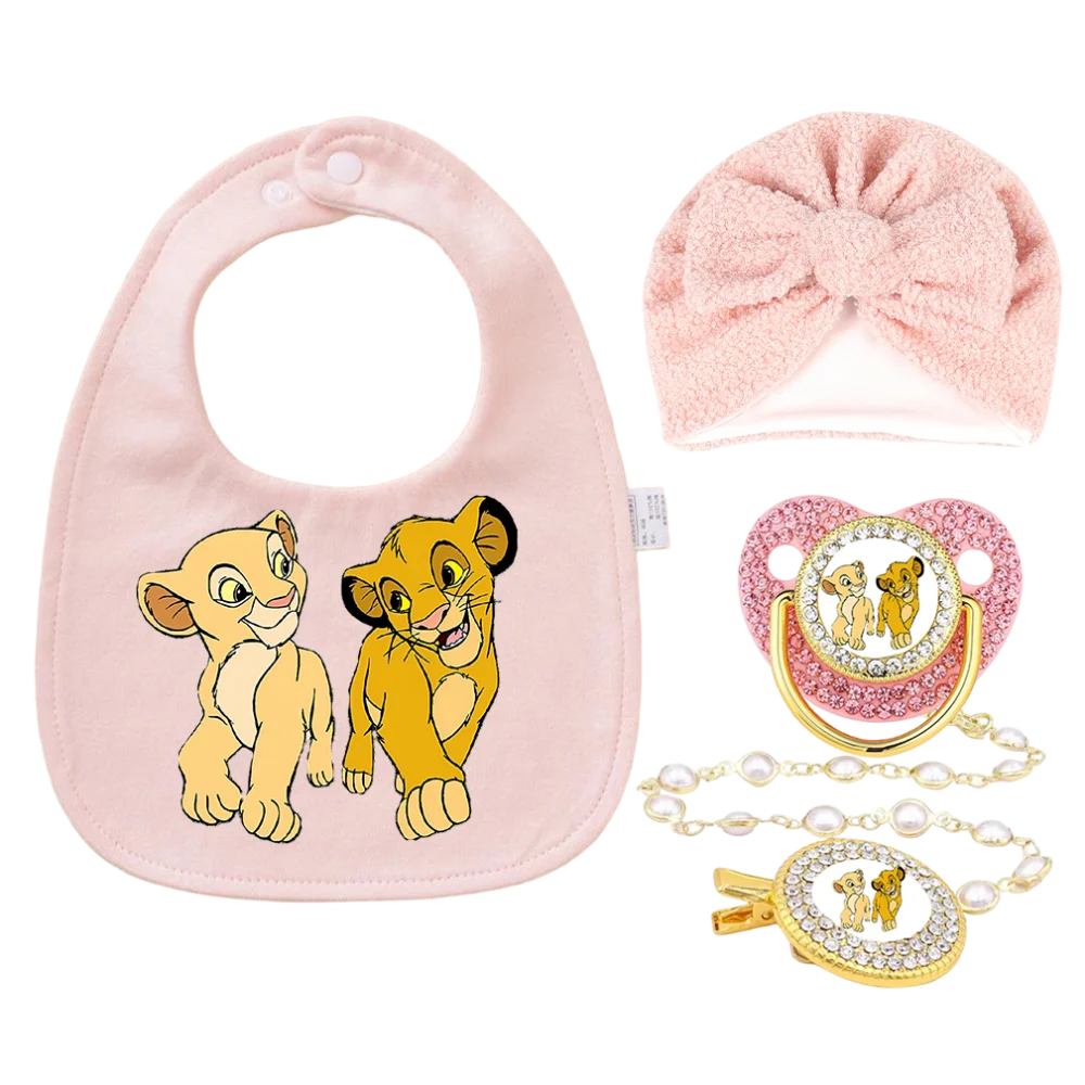Luxury Baby Gift Set - Bib, Bow Hat, Rhinestone Pacifier & Clip, Newborn Photo Prop
Luxury Baby Gift Set - Bib, Bow Hat, Rhinestone Pacifier & Clip, Newborn Photo Prop