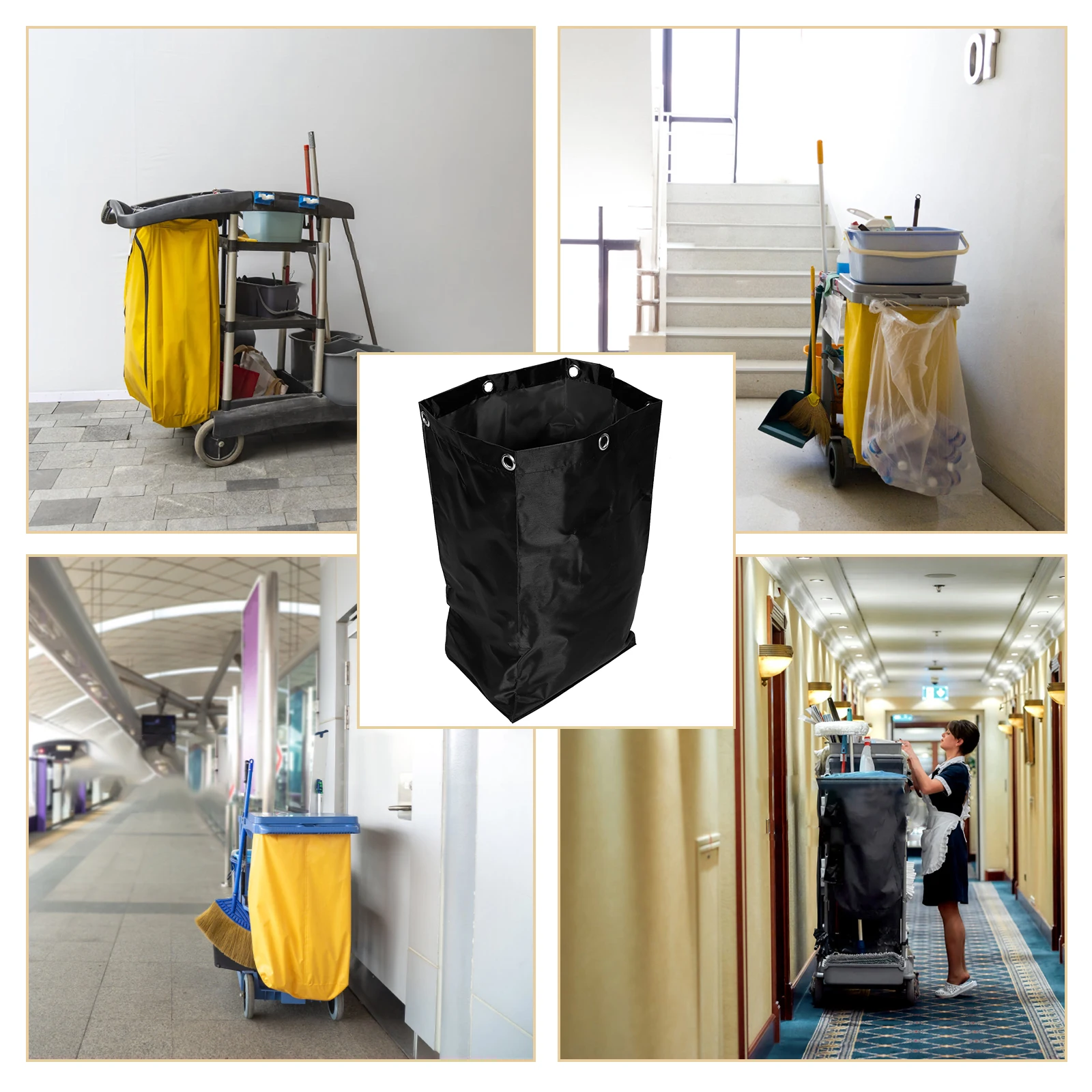 Large Capacity Janitorial Bags Replacement Durable Canvas Pouch For Cleaning Carts Waterproof Storage Bag Housekeeping Trolley
Large Capacity Janitorial Bags Replacement Durable Canvas Pouch For Cleaning Carts Waterproof Storage Bag Housekeeping Trolley