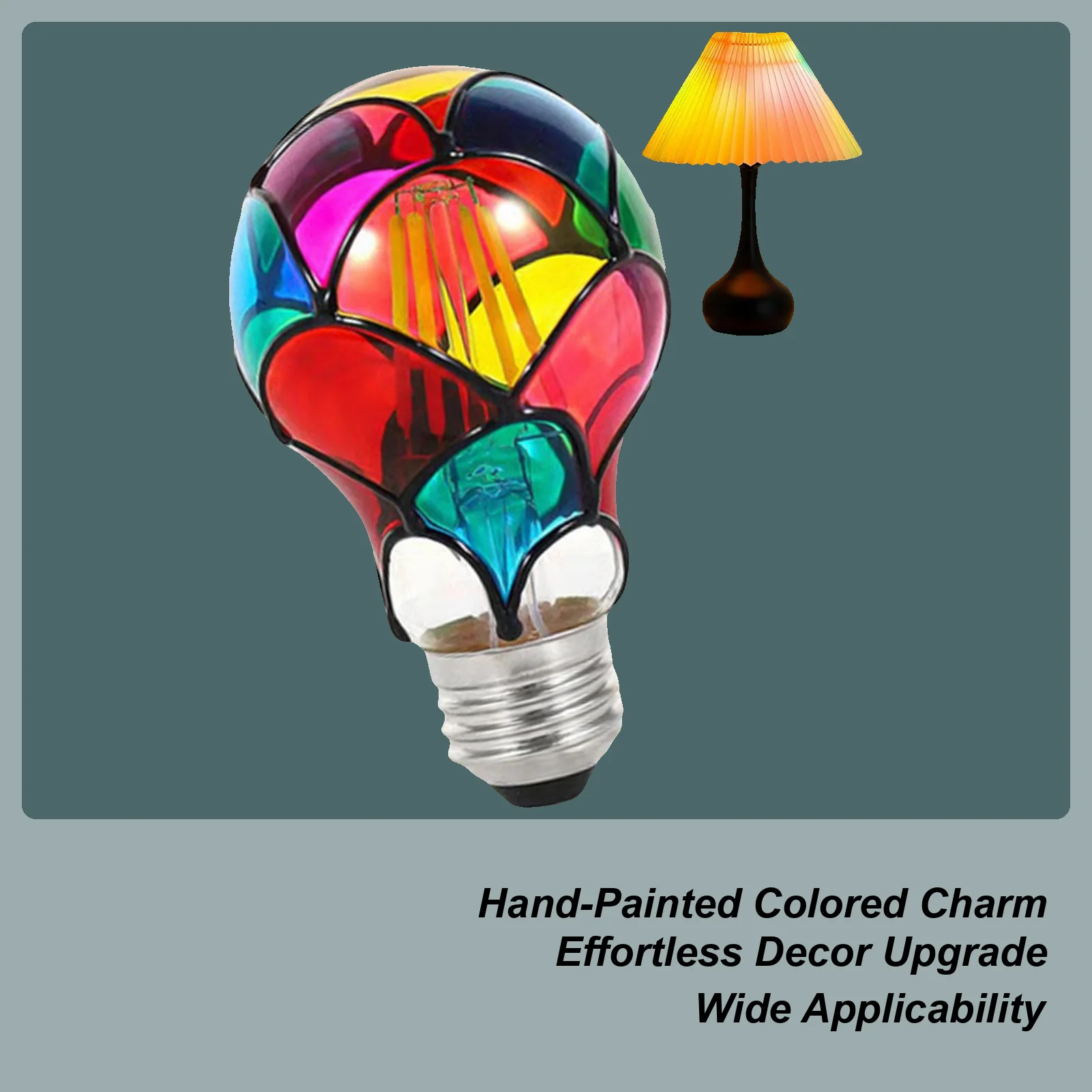 Витражные лампочки E26, цоколь, ручная роспись, цветная лампочка, 6 Вт, витражная лампа для рождественской вечеринки, магазина, сада, ночи
Витражные лампочки E26, цоколь, ручная роспись, цветная лампочка, 6 Вт, витражная лампа для рождественской вечеринки, магазина, сада, ночи