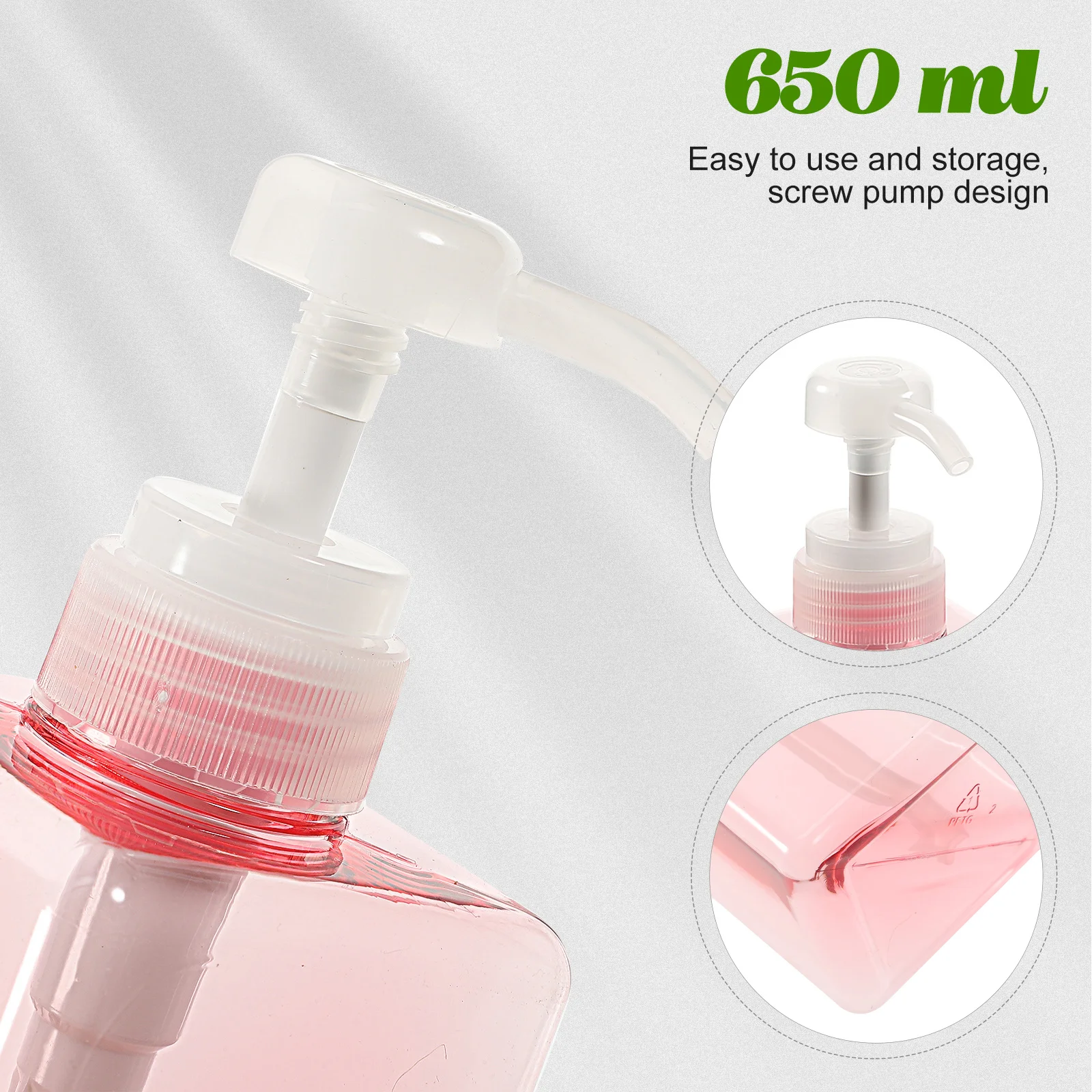 650Ml Refillable Square Pump For Shampoo Body Wash Face Wash Liquid Soap Dispenser Plastic Container Home Bathroom
650Ml Refillable Square Pump For Shampoo Body Wash Face Wash Liquid Soap Dispenser Plastic Container Home Bathroom