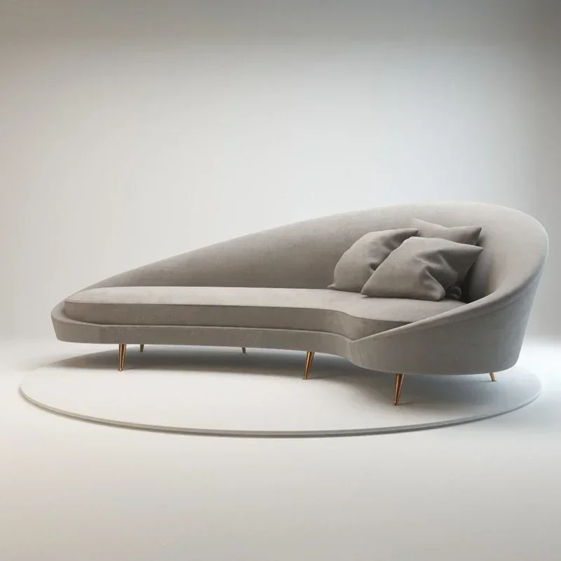 Curved Sofa, Light Gray Color, Fabric Sofa, Modern Minimalist Design, Irregular-shaped Double-person and Triple-person Sofa
Curved Sofa, Light Gray Color, Fabric Sofa, Modern Minimalist Design, Irregular-shaped Double-person and Triple-person Sofa