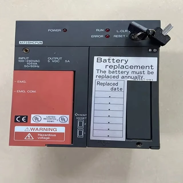 A172SHCPUNMotion Controller for Niigata Inje ction Molding Machine
A172SHCPUNMotion Controller for Niigata Inje ction Molding Machine