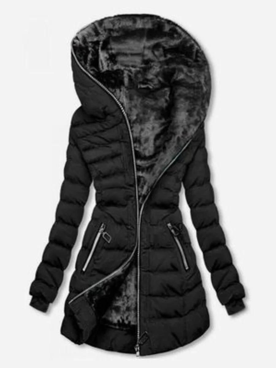 Red Hooded Thickened Fleece Women's Jacket Street Style Zipper Closure Slim Fit Coat Warmth Guaranteed Autumn Winter Outerwear
Red Hooded Thickened Fleece Women's Jacket Street Style Zipper Closure Slim Fit Coat Warmth Guaranteed Autumn Winter Outerwear