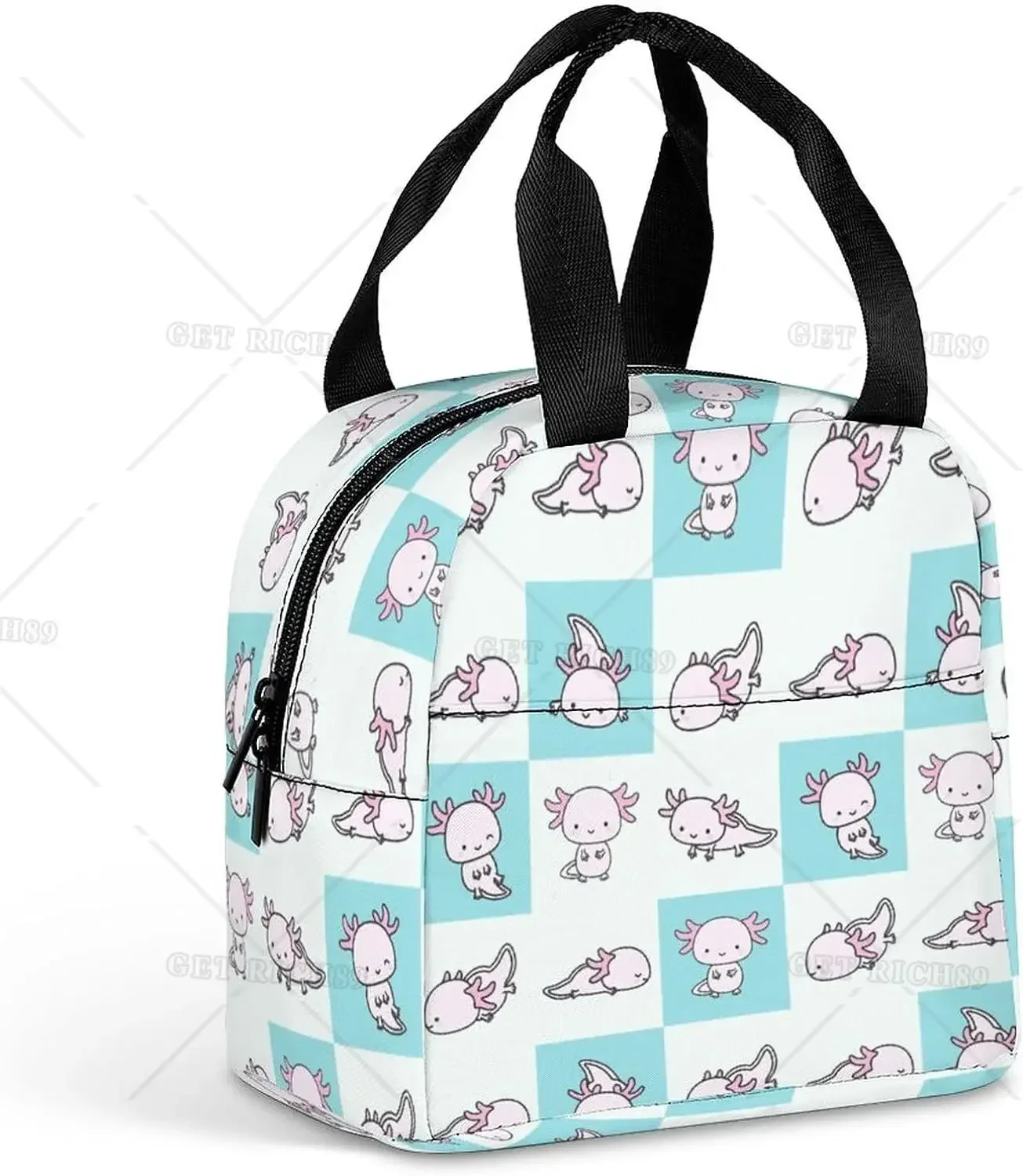 Axolotls Blue White Checkered Lunch Tote Bag Reusable Insulated Thermal Box Carry Case Handbags Container with Strap Outdoors
Axolotls Blue White Checkered Lunch Tote Bag Reusable Insulated Thermal Box Carry Case Handbags Container with Strap Outdoors