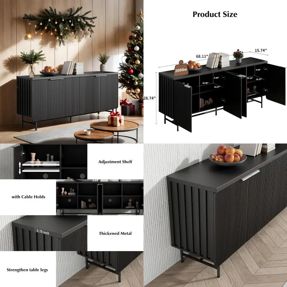 Деревянный буфет в скандинавском стиле фермерского дома с полками для хранения и дверцами для кухни
Деревянный буфет в скандинавском стиле фермерского дома с полками для хранения и дверцами для кухни