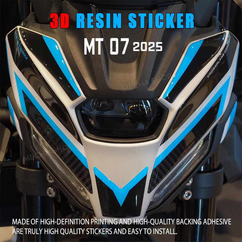 For MT-07 2025 Motorcycle Front Protection MT 07 Accessories MT07 3D Resin Stickers
For MT-07 2025 Motorcycle Front Protection MT 07 Accessories MT07 3D Resin Stickers